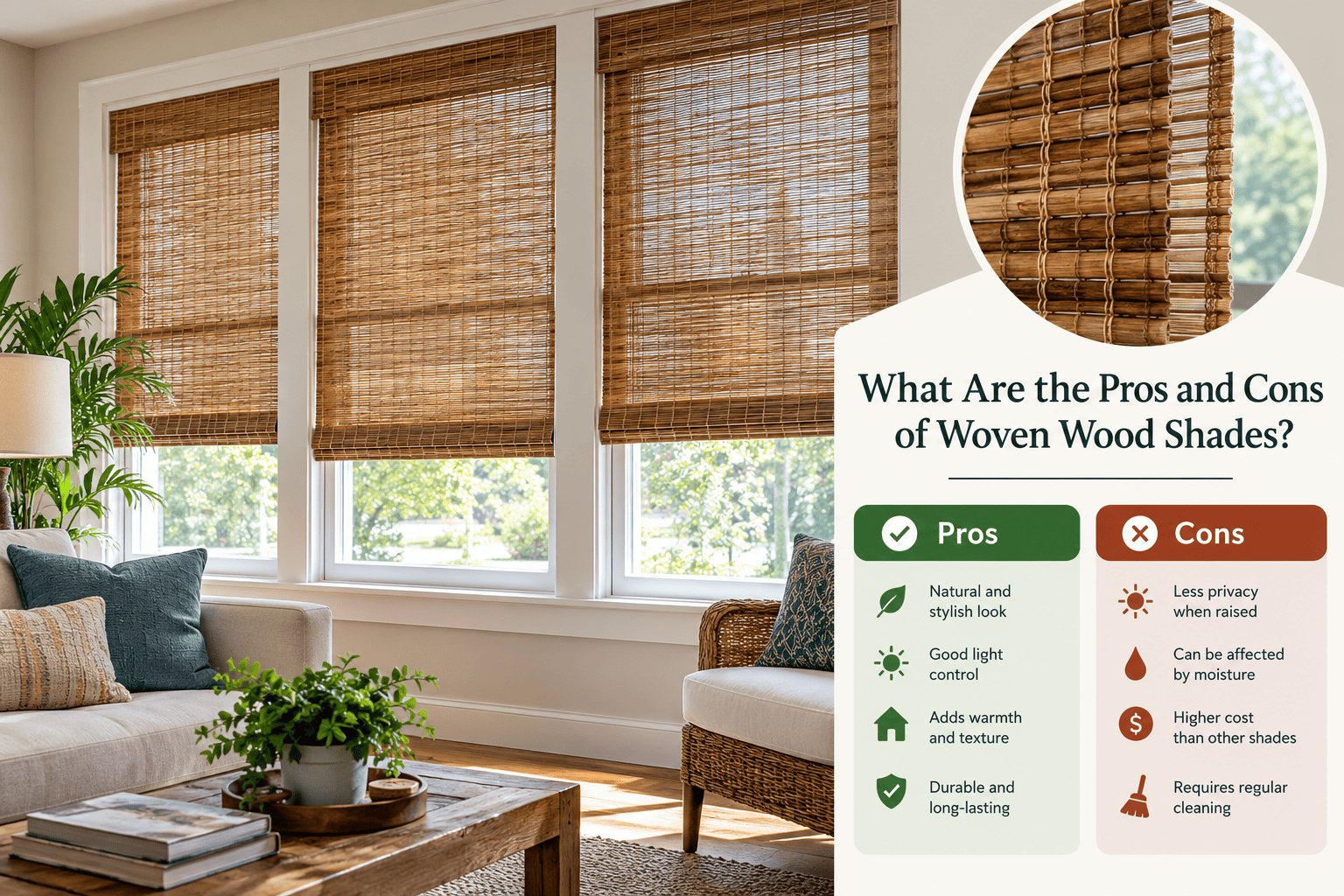 Woven Wood Shades_ Pros and Cons